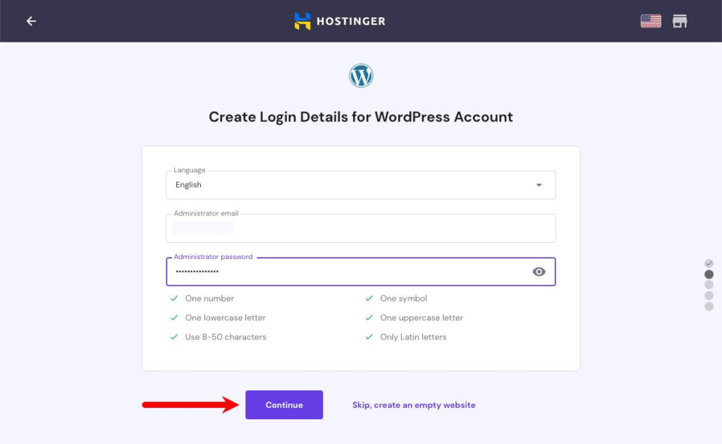 How To Create a Single Product Website: Step by Step With WooCommerce create login details for WordPress account