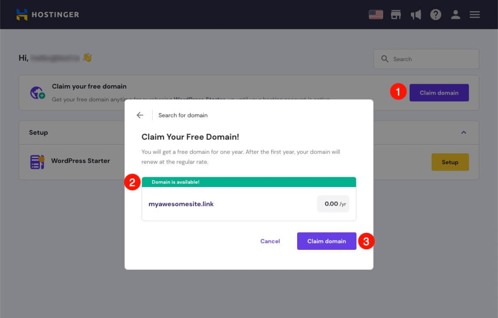 How To Create a Single Product Website: Step by Step With WooCommerce Free domain claim from Hostinger