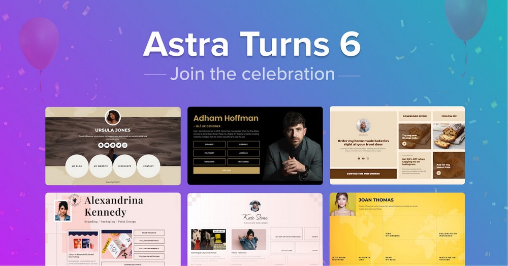 Save big on Astra's 6th anniversary! Join the celebration with our birthday sale New starter templates released