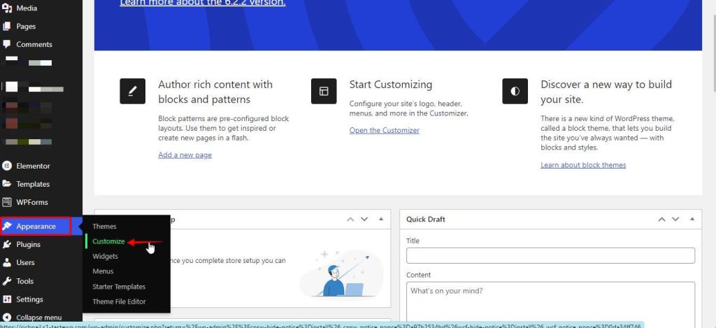 How to Create Custom CSS using Inspect Element Tool? Appearance-customize
