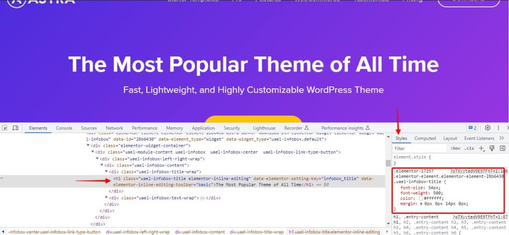 How to Create Custom CSS using Inspect Element Tool? Inspect-Element-modifying-css