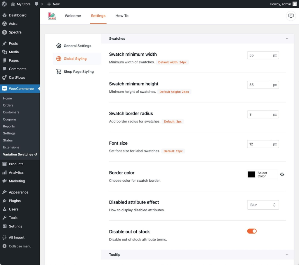 WooCommerce Product Variations: Your Complete Guide To Variable Products CartFlows global styling