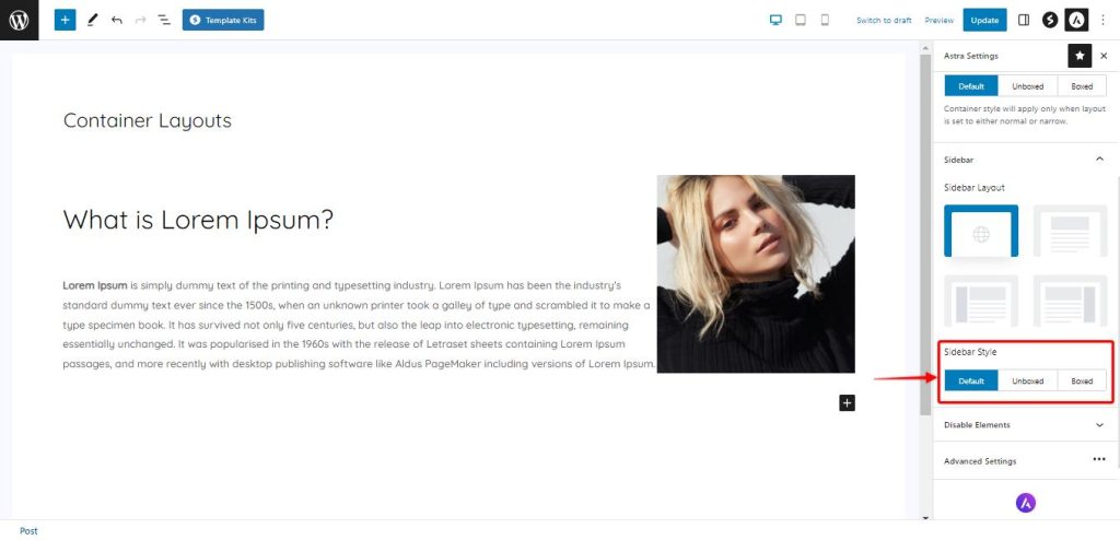 Understanding Sidebar Style in Astra Theme: Customizing Your Sidebar's Look Ast-Sidebar-meta-settings