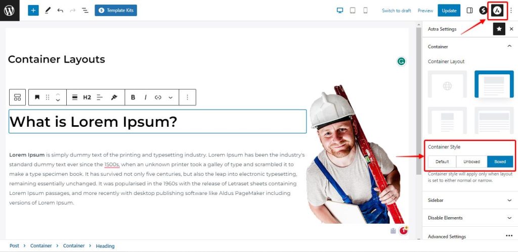 Understanding Container Style in Astra Theme: Customizing Your Container’s Look Ast_Container_layout_page-meta_settings