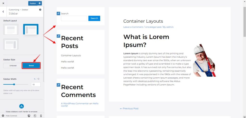 Understanding Sidebar Style in Astra Theme: Customizing Your Sidebar's Look Ast_sidebar_style-boxed