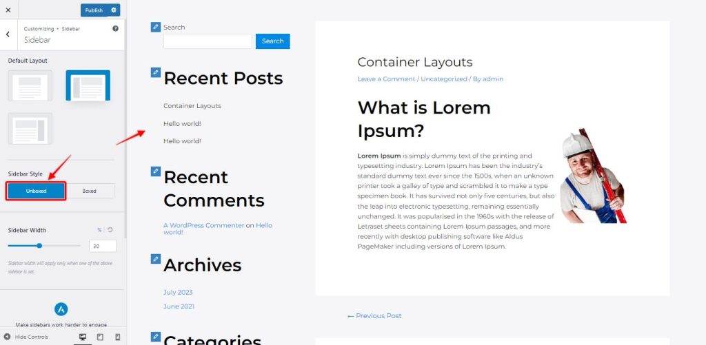 Understanding Sidebar Style in Astra Theme: Customizing Your Sidebar's Look Ast_sidebar_style-unboxed