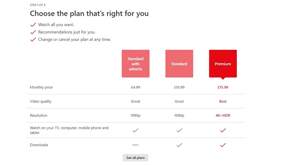 10 Best WordPress Sales Funnel Plugins To Boost Conversions Netflix pricing page