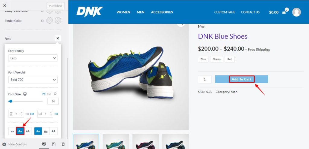 How to Change "Add to Cart" button text? Ast_Dashboard_Global_Buttons_fonts_transform