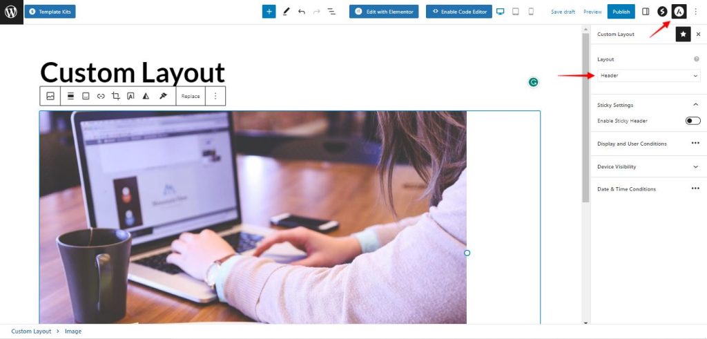 Now You Can Build Custom Layouts with Gutenberg! Ast_custom_layout_settings