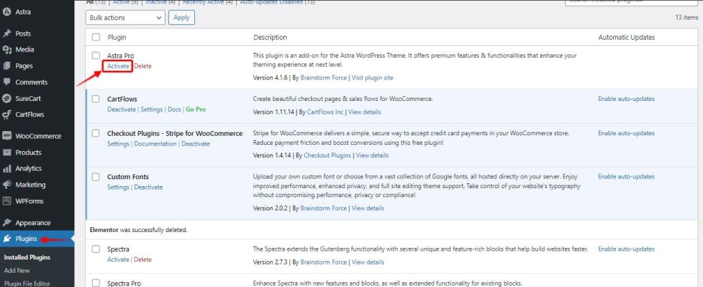 How to Activate Astra Pro Addon License? Astra_Pro_addon_Activation