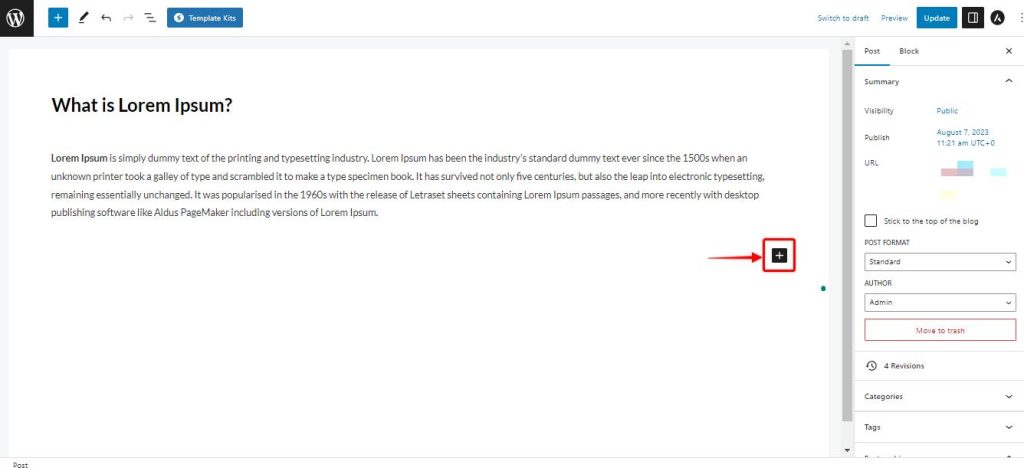 How to Create a Button with a Link Edit_post_add_block