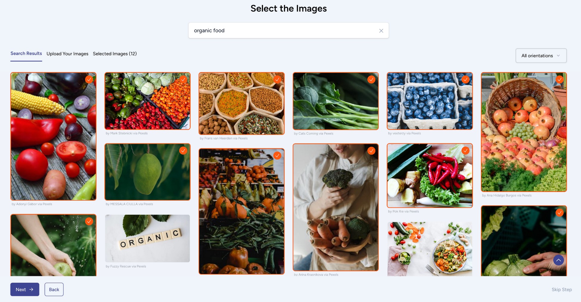 ZipWP AI: Create Stunning Websites in Seconds – It’s Easy! choose images for your site