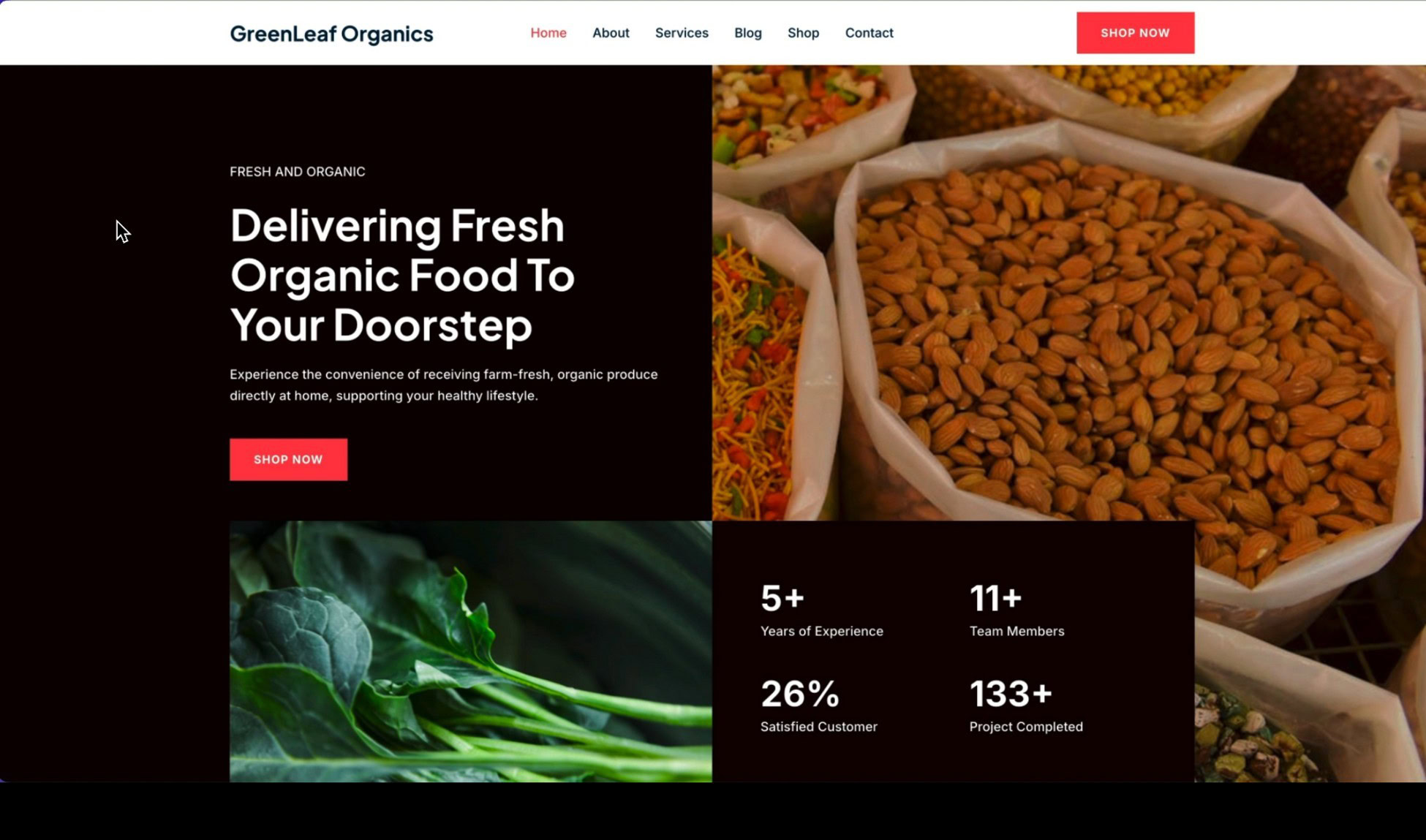ZipWP AI: Create Stunning Websites in Seconds – It’s Easy! organic food site built by zipwp