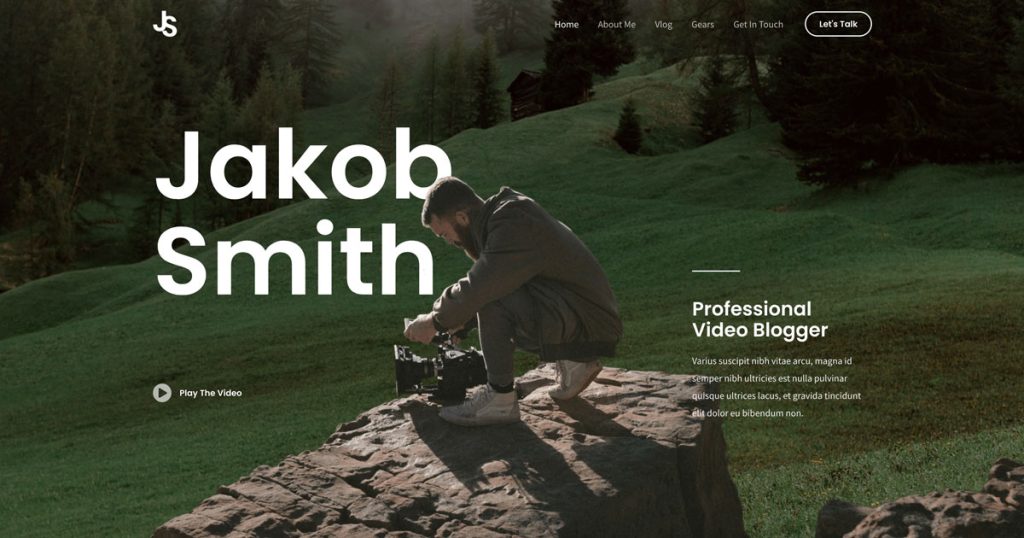 26 Best WordPress Video Themes: For Vlogs, YouTubers and Videographers Vlogger 02 Social 1024x538