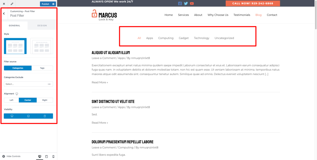 Add Post Filter on Blog Archive Page Post Filter 1 1024x516