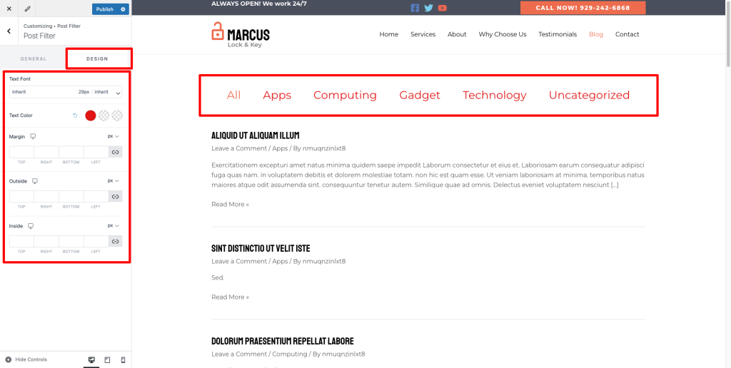 Add Post Filter on Blog Archive Page Post Filter Design 1024x516