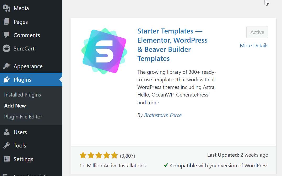 How To Build a WordPress Website Using Astra Pro and Cloudways Hosting activating plugin