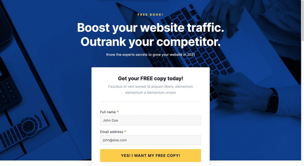 How To Create Effective Landing Pages for eBooks eBook Landing Page