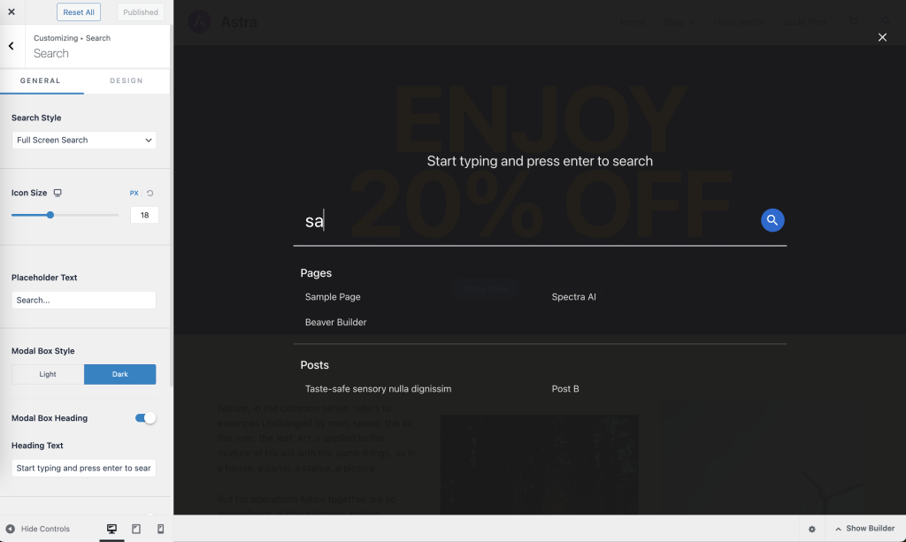 Full Screen Search Setup 1024x613