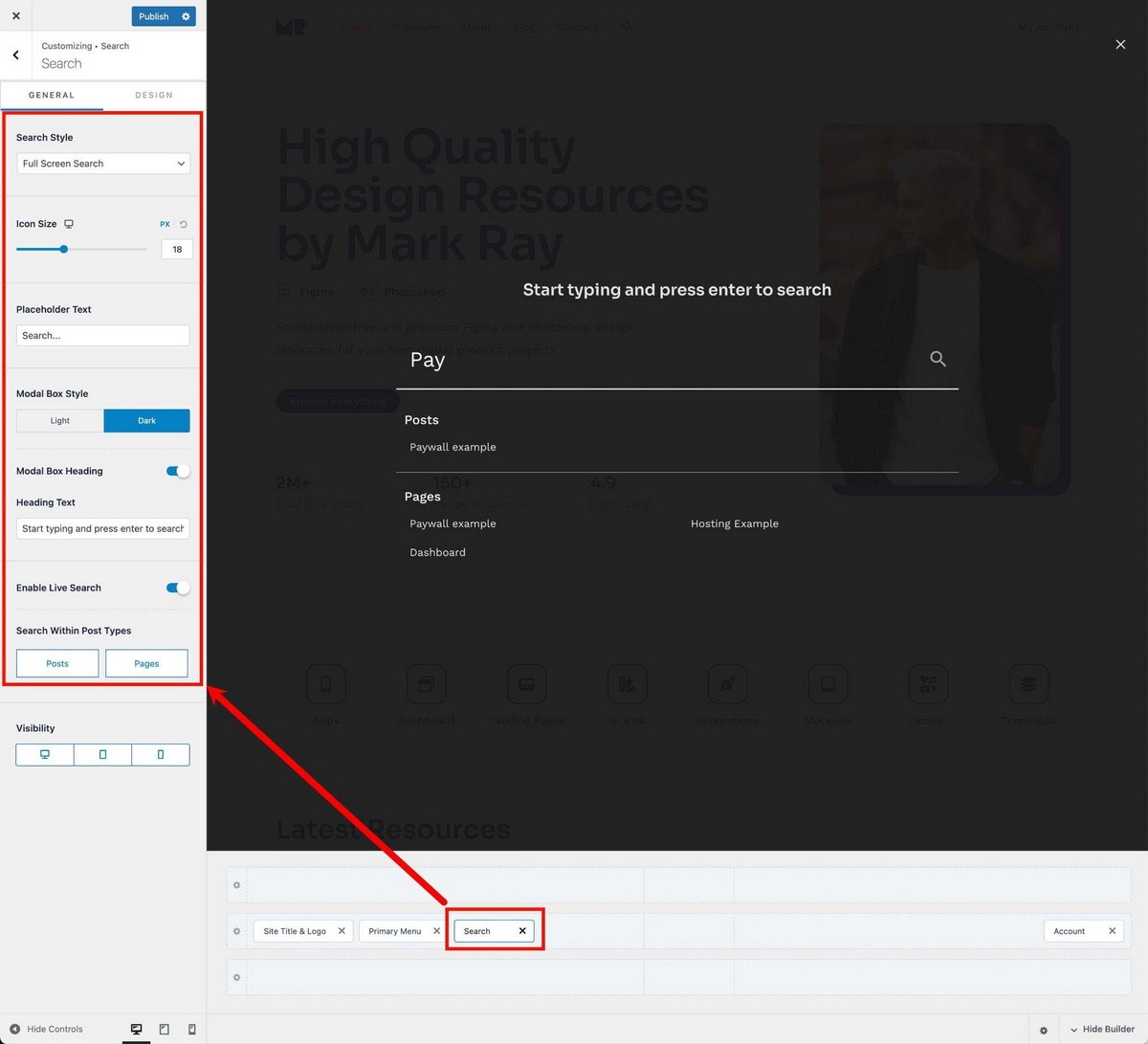 Astra 4.4 – Exciting New Features To Improve Your Website Live Search Astra 4.4