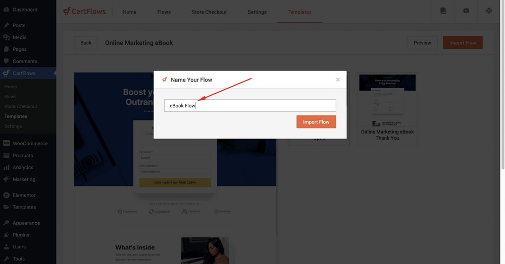 How To Create Effective Landing Pages for eBooks name the flow