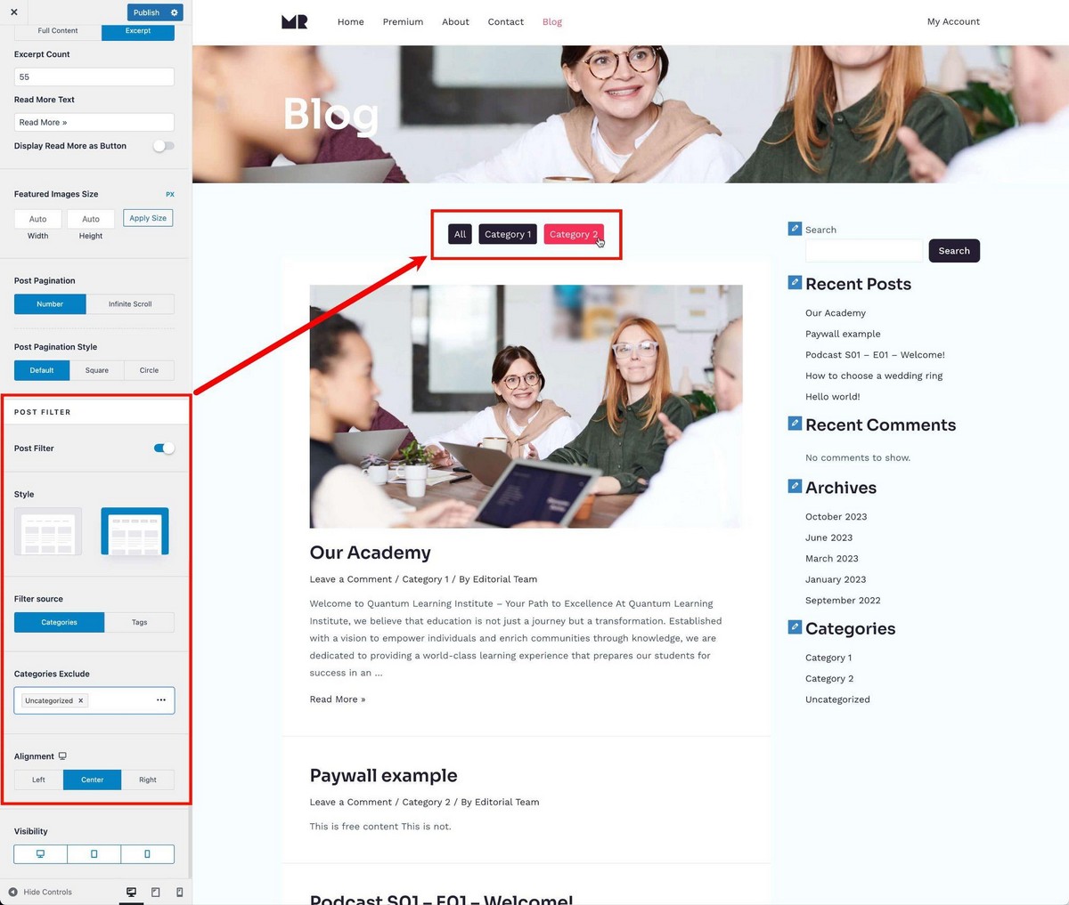 Astra 4.4 – Exciting New Features To Improve Your Website Post filters Astra 4.4