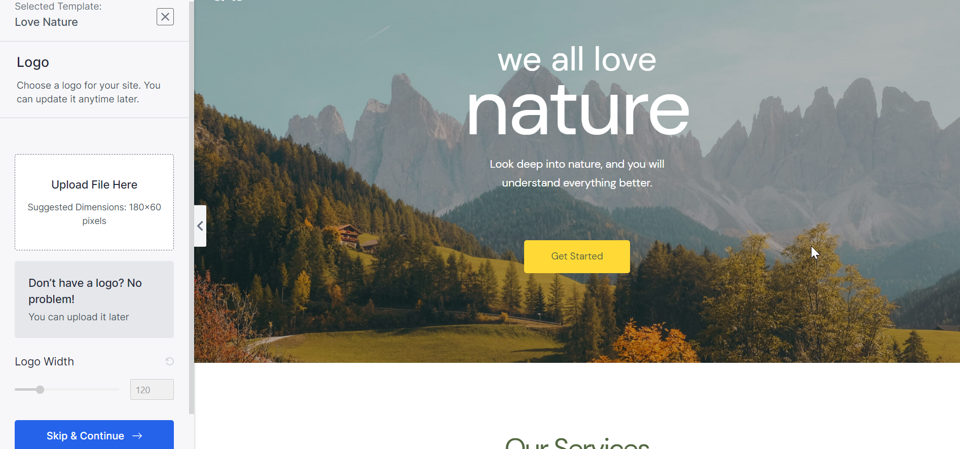 How To Build a WordPress Website Using Astra Pro and Cloudways Hosting uploading logo