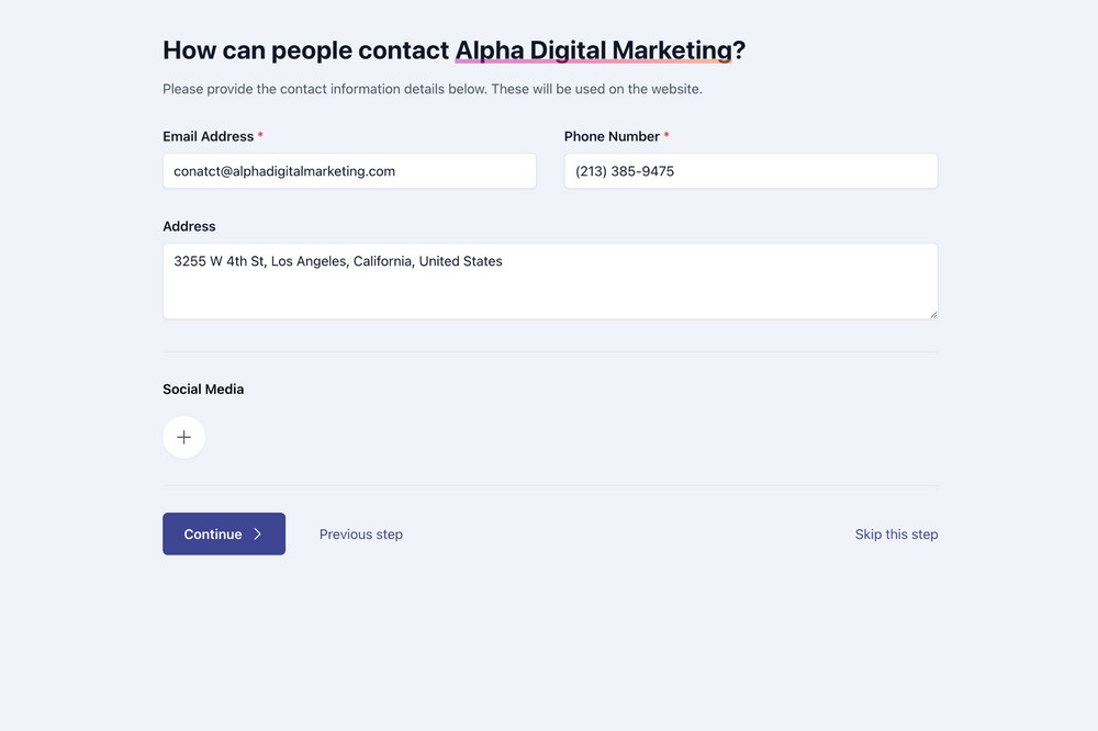 How To Create a Website With AI in Just 5 Minutes zipwp contact info