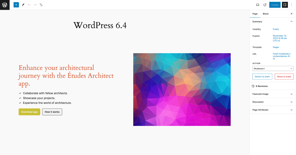WordPress 6.4 - Features to Expect (First Look and Screenshots) Block Editors New Features 1024x539