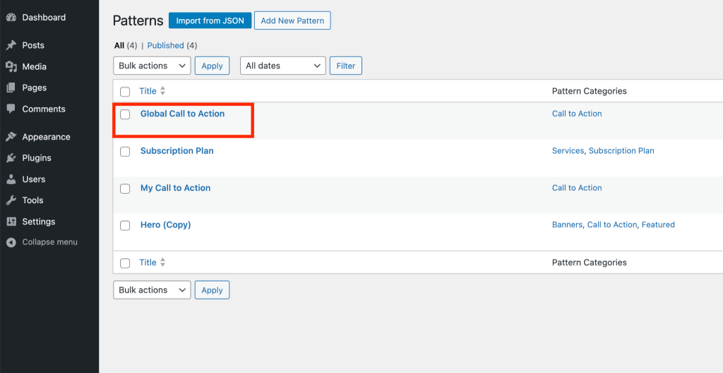WordPress 6.4 - Features to Expect (First Look and Screenshots) Synchronize Patterns 2 1024x529