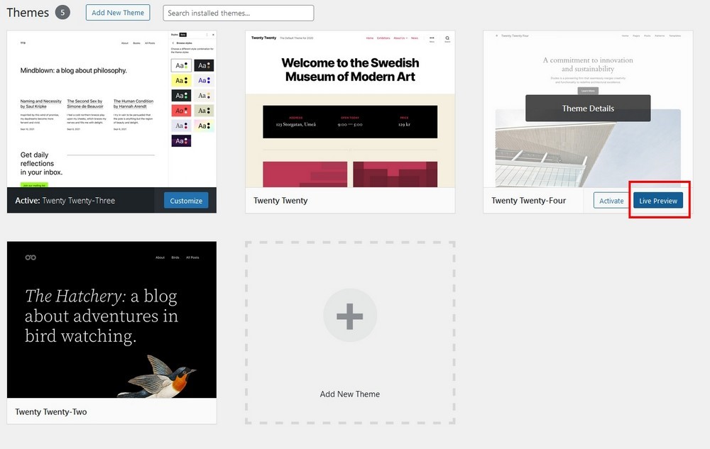 WordPress 6.4 - Features to Expect (First Look and Screenshots) Twenty Twenty Four Theme 2