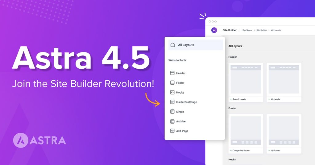 Astra 4.5: Build Something Amazing With the New Site Builder! Astra 4.5 update