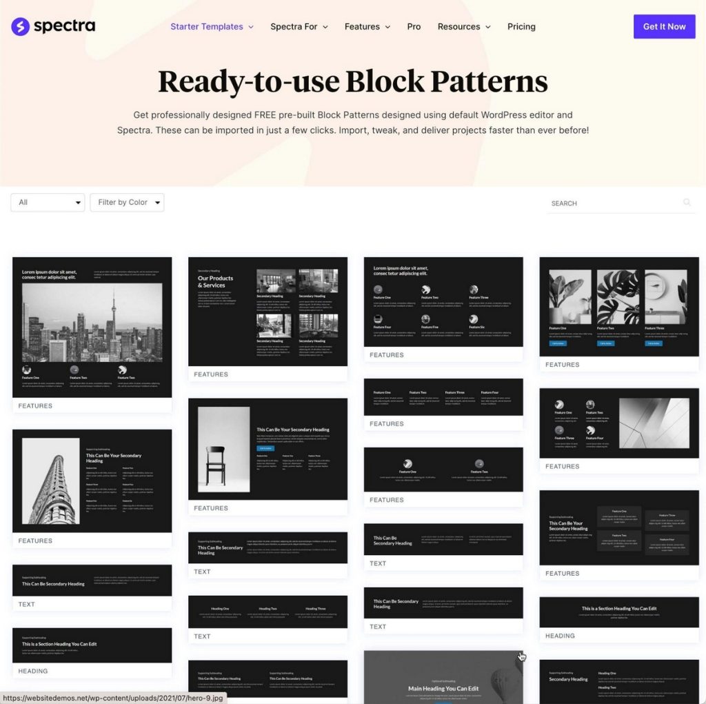 Black Friday Website Examples + Readymade BFCM Templates block patterns page