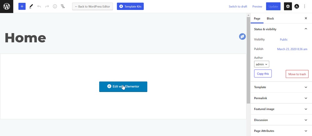 How To Create a Stunning One Page Website (Step-By-Step Guide) Edit WordPress page with Elementor