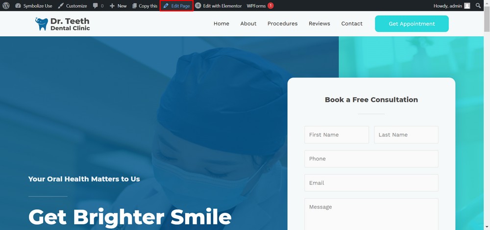 How To Create a Stunning One Page Website (Step-By-Step Guide) Edit WordPress Page