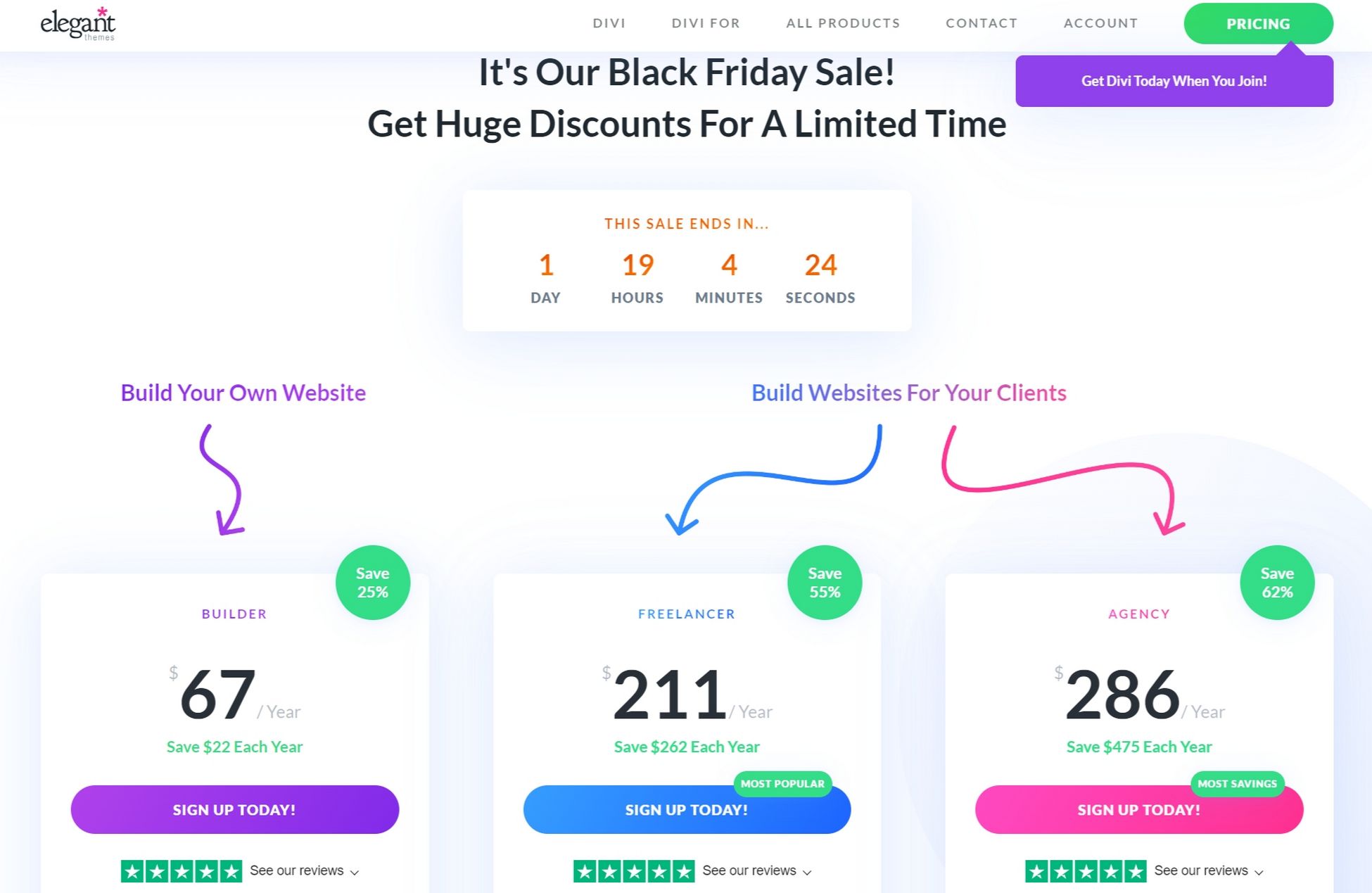 Black Friday Website Examples + Readymade BFCM Templates Elegant Themes