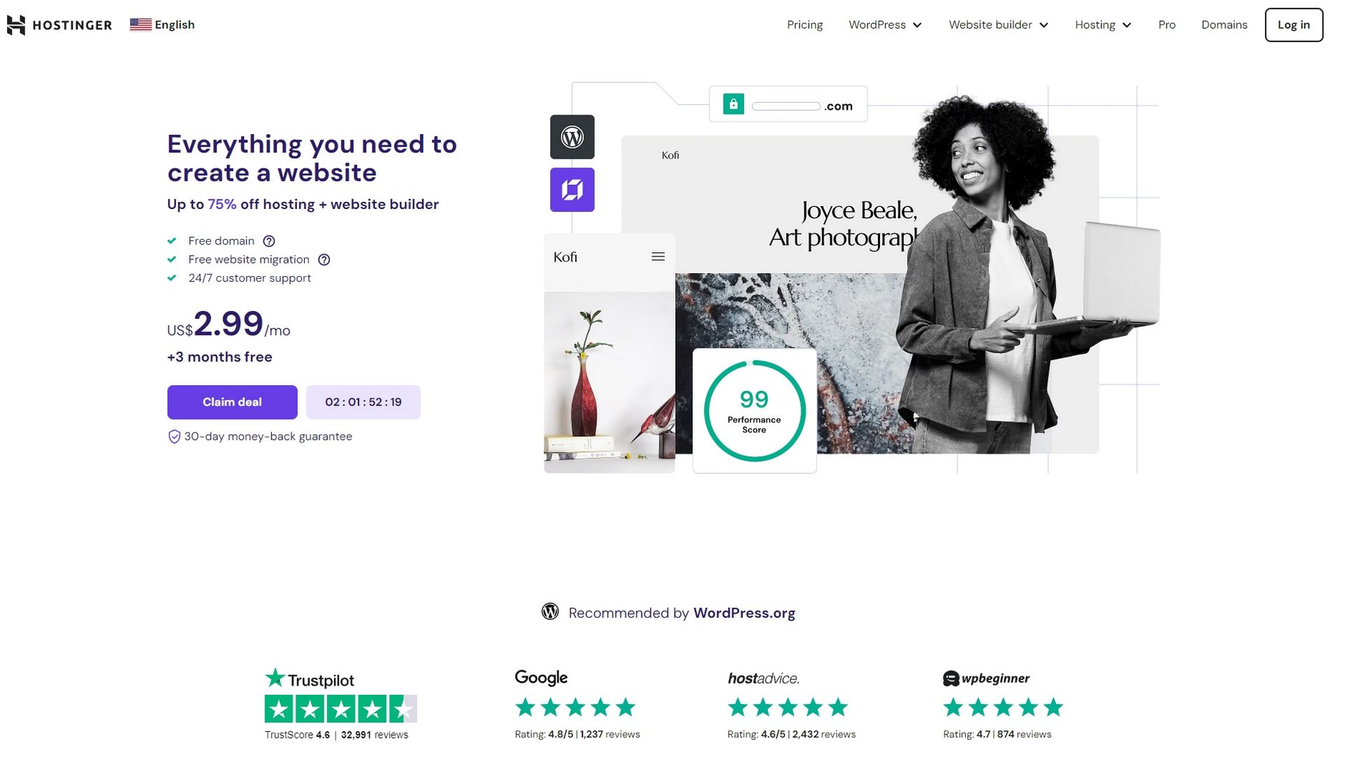 Black Friday Website Examples + Readymade BFCM Templates Hostinger homepage