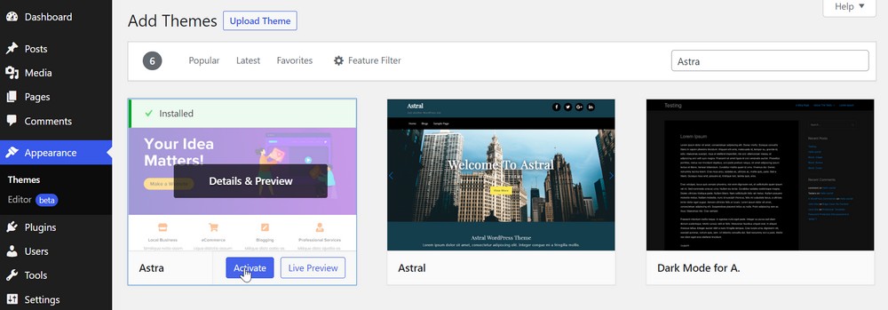 How To Create a Stunning One Page Website (Step-By-Step Guide) Install and Activate the theme