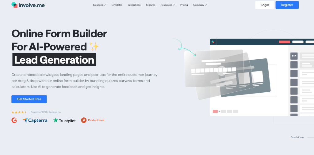 10 Best WordPress Survey Plugins: For Surveys, Questionnaires, Polls or Quizzes Involve.me 1024x507