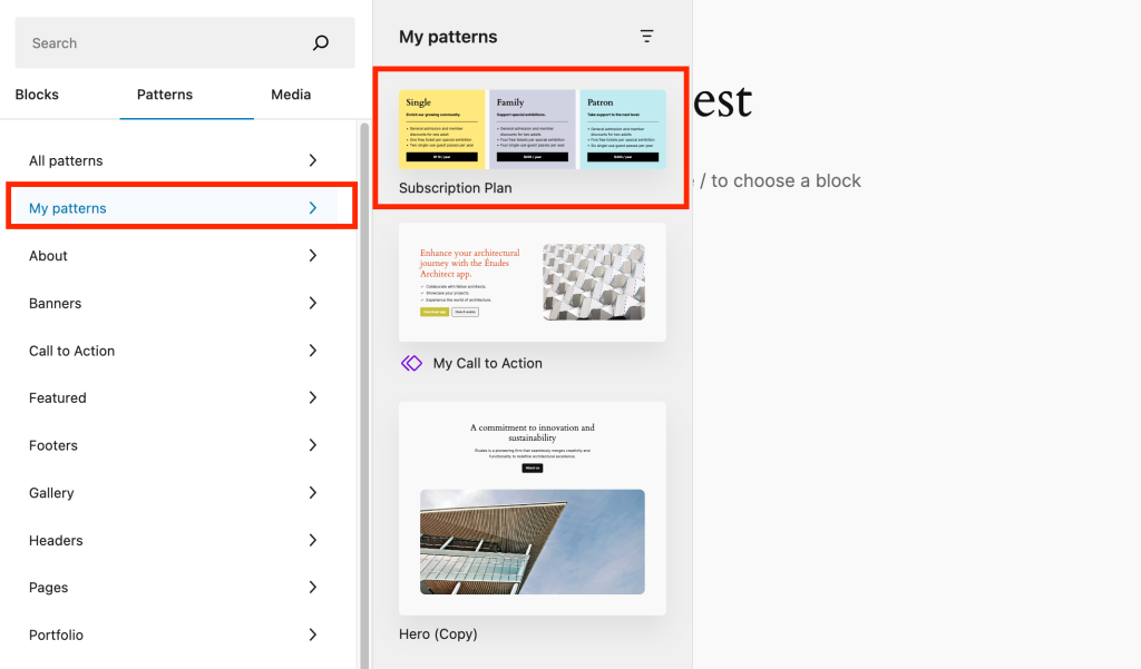 WordPress 6.4 - Features to Expect (First Look and Screenshots) My Patterns 1024x601