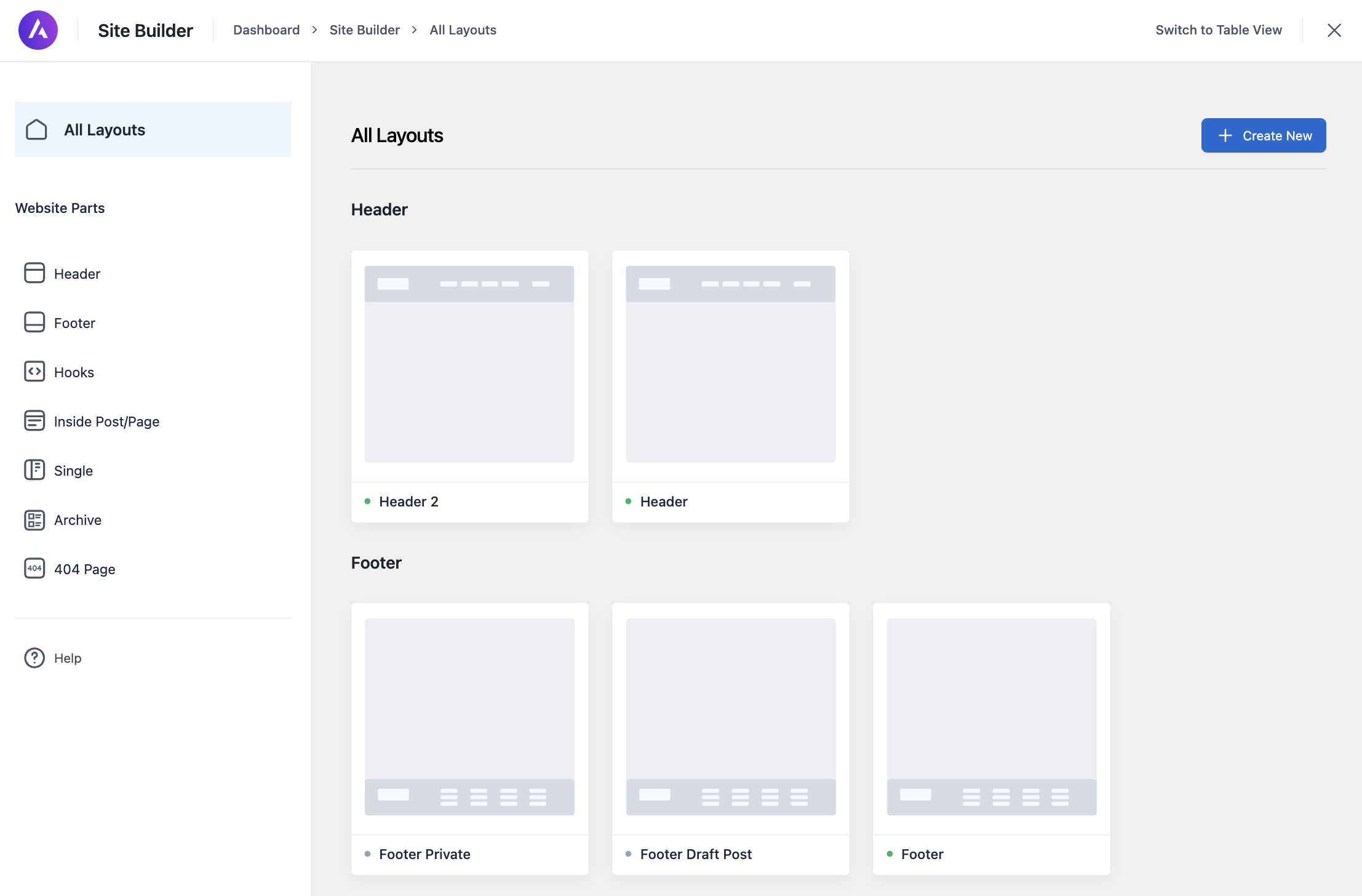 Site Builder Preview