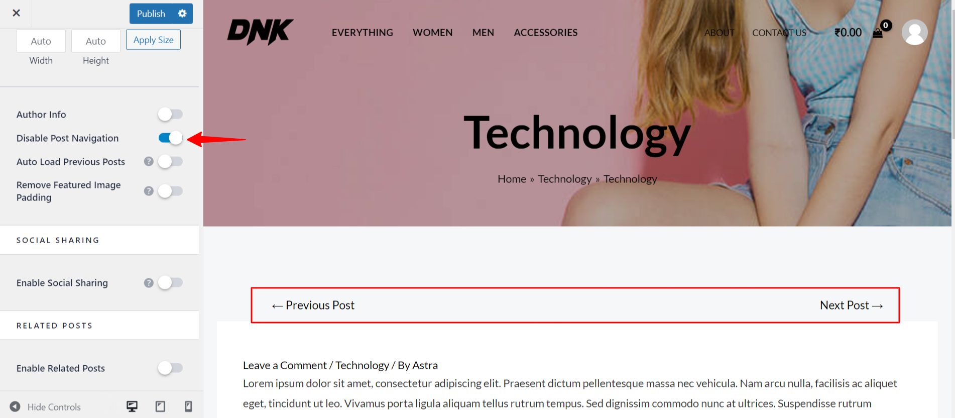 How to move the "Previous and Next" link to the top of the "Single Blog Post" "Previous and Next" link to the top of the "Single Blog Post"