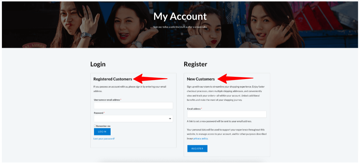 How to Add Additional Content on the My Account Login Page Word Image 168089 2