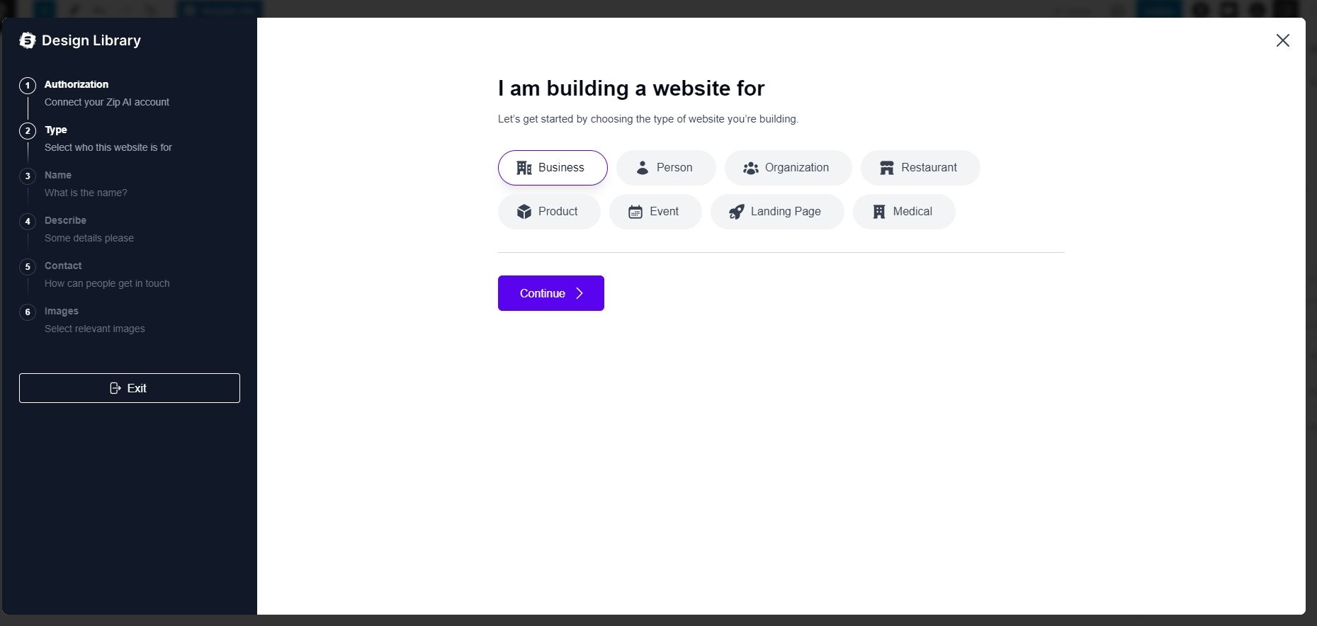 Starter Templates 3.5: Build Website 10x Faster With ZipAI building for a business, individual, organization, restaurant, product, event, landing page or medical.