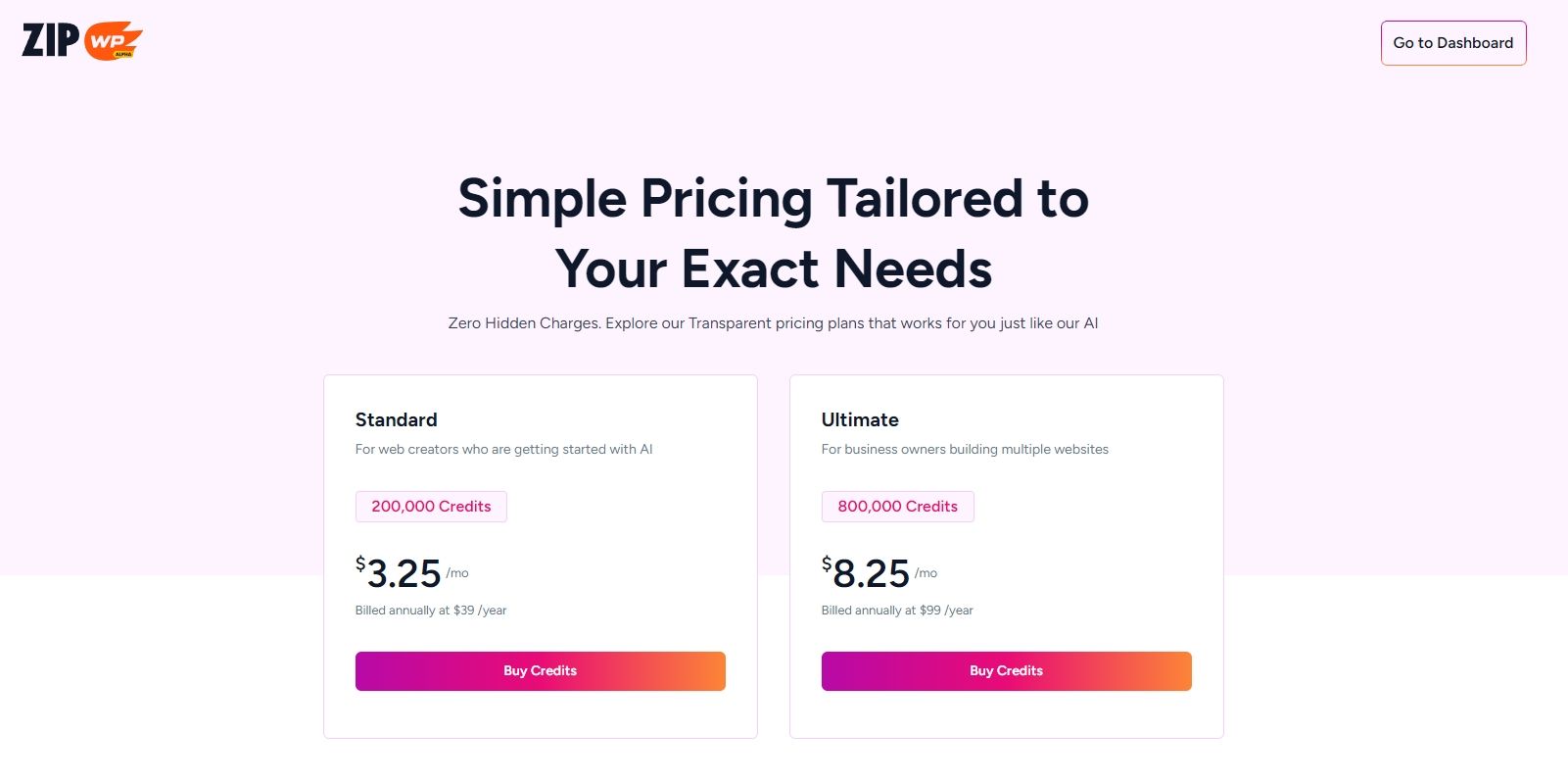 Starter Templates 3.5: Build Website 10x Faster With ZipAI Get more credits