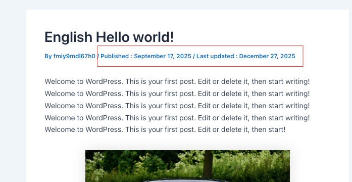 Show "Last Updated" or "Published Date" on Blog Display both Published and Last Updated Date