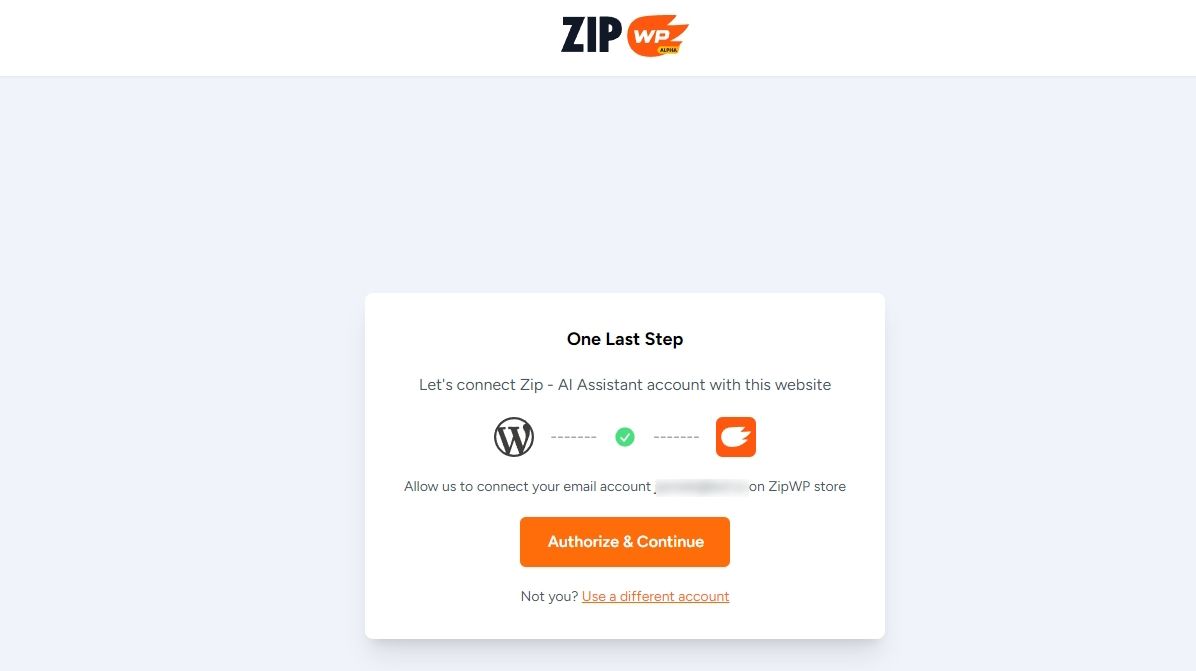 Starter Templates 3.5: Build Website 10x Faster With ZipAI Select the orange Authorize & Continue button