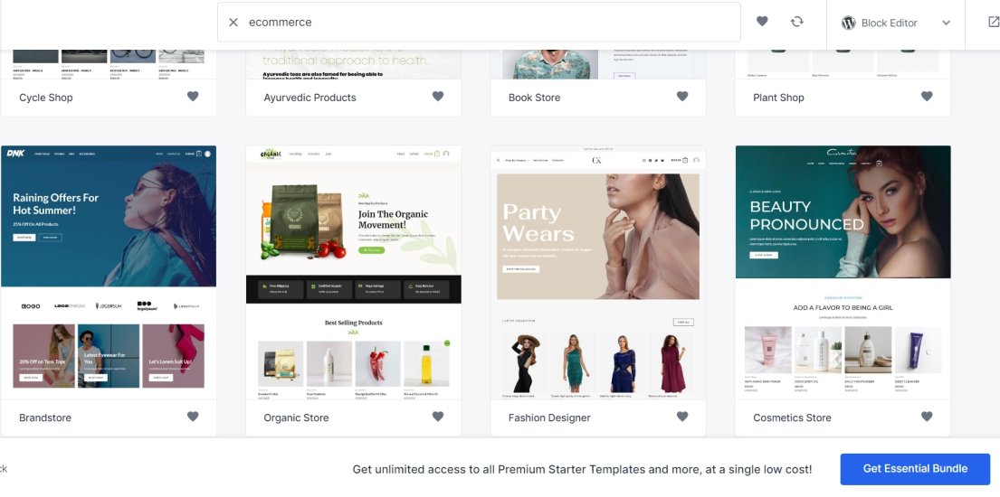 How to Start an Online Thrift Store: 6 Simple Steps to Profit ecommerce starter templates with block editor