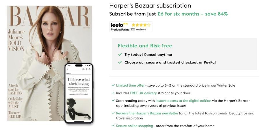 30+ Membership Website Examples That Created Devoted Fans harper's bazaar