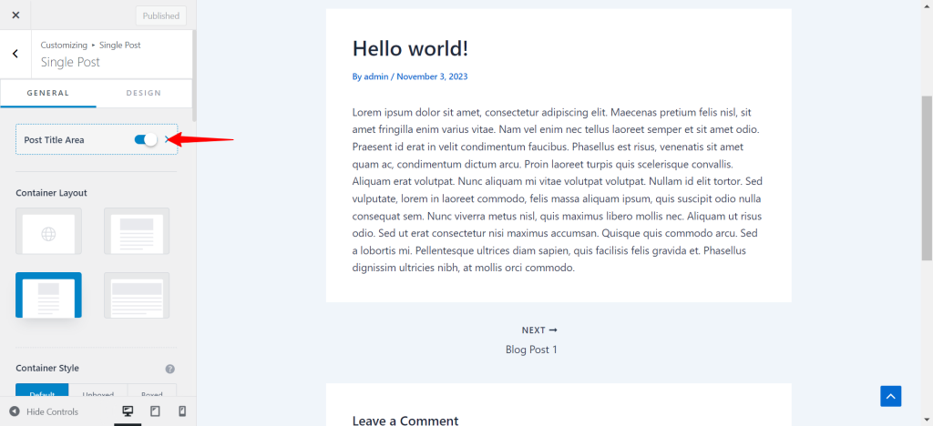 Single Post with Blog Pro Post Title Area 1024x468